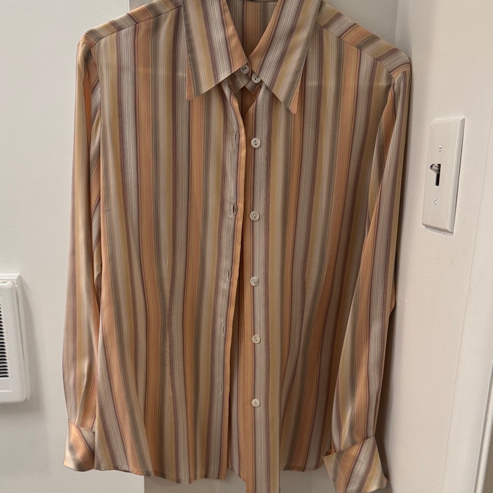 Silk striped shirt size 12 by Zanella- made in Italy.